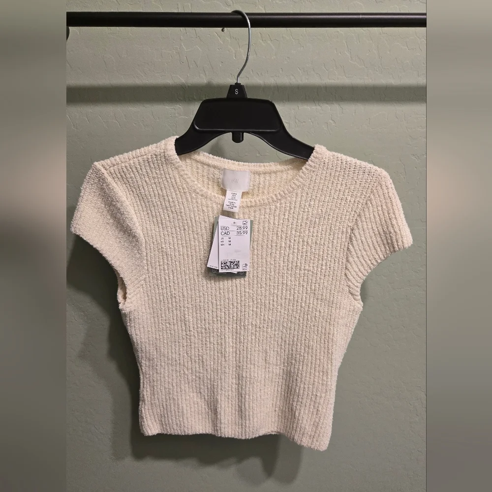 H&M Cap-sleeved Rib-knit Top SOLD OUT - Picture 3 of 8